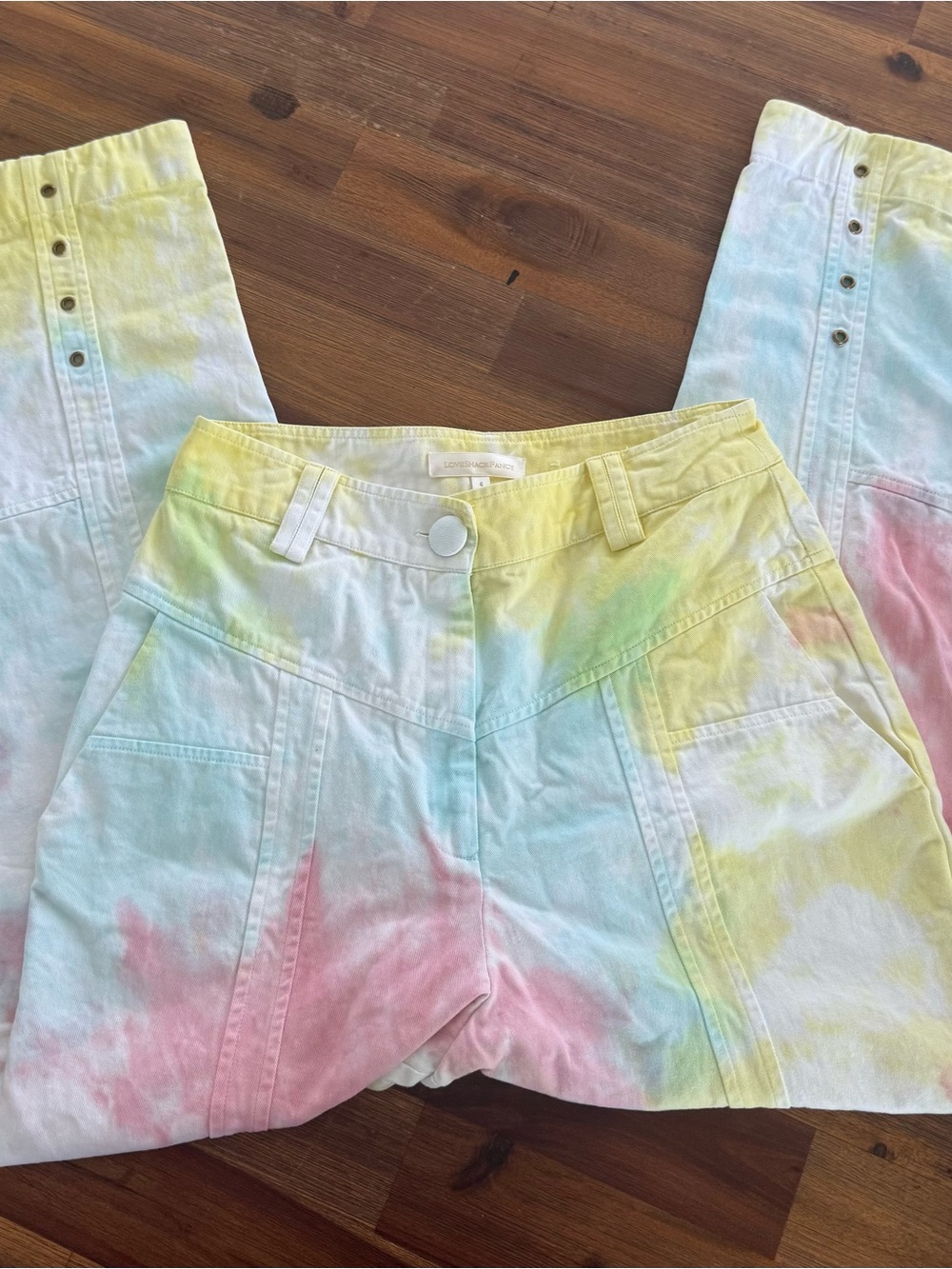 Love Shack Fancy Tie Dye Jeans